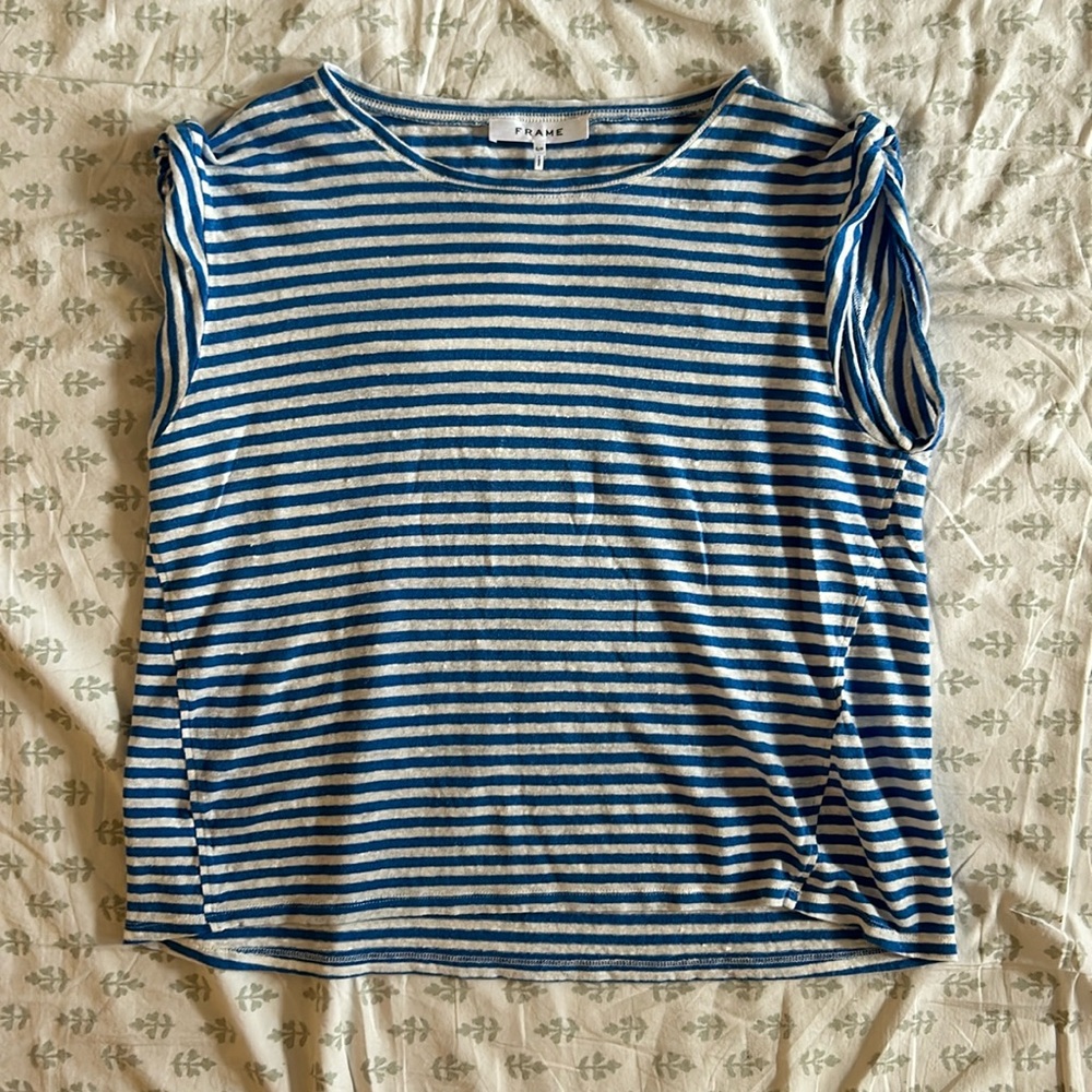 Small FRAME striped muscle tank
